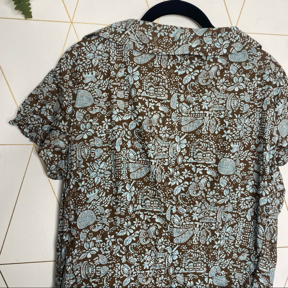 Peruvian Connection Size 14 Button Down Flowy Dre… - image 5